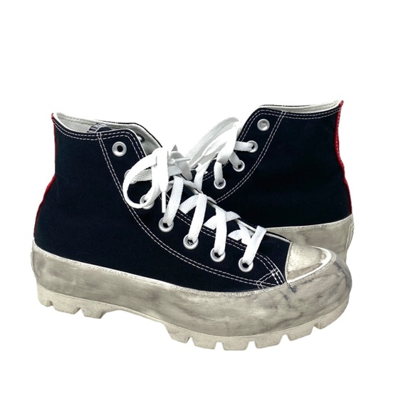 Converse Ctas Lugged Dirty Black Skate Women's Canvas Shoes Custom 571211C-WDBW - Picture 7 of 10